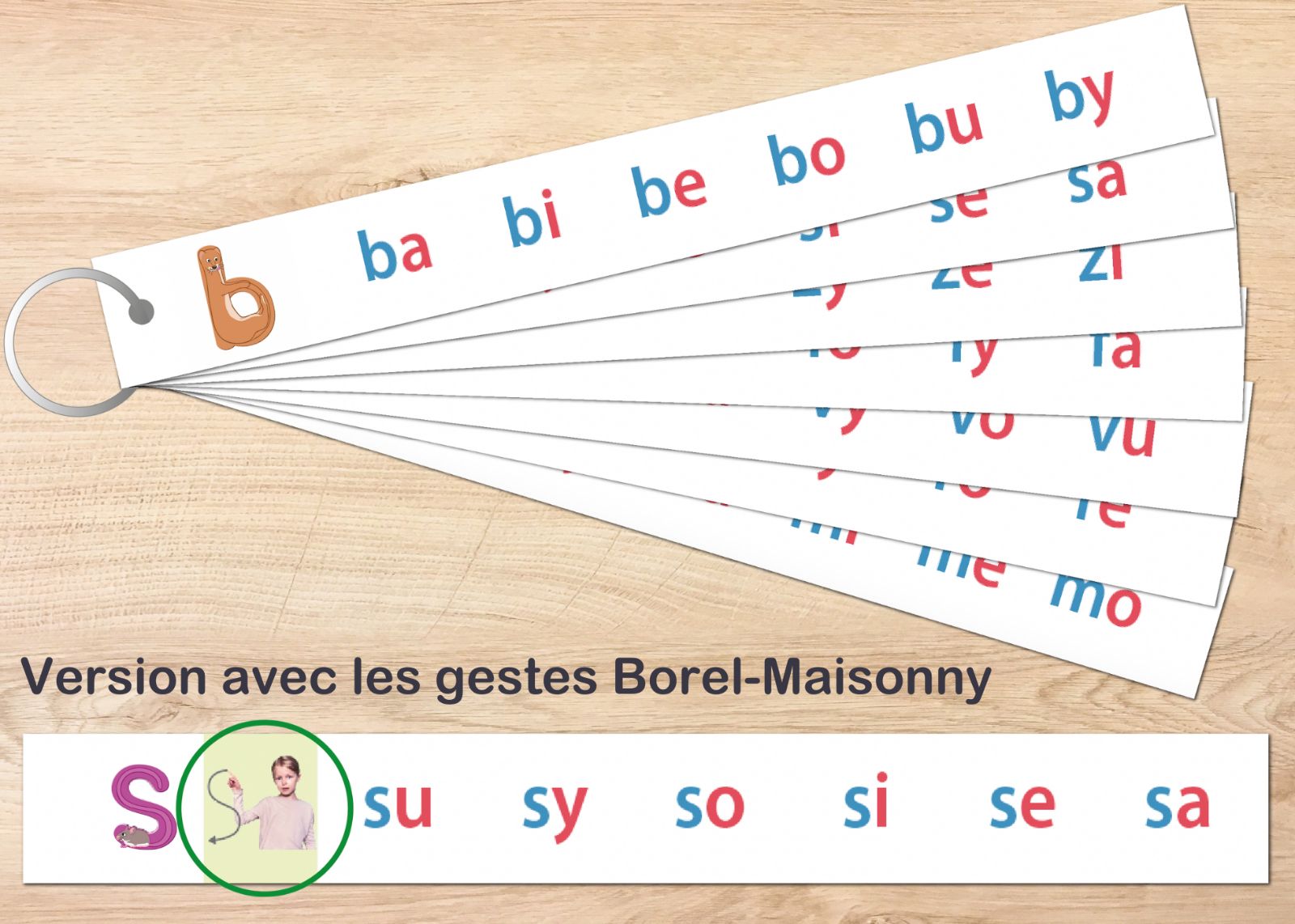 Bandelettes de syllabes zoogotos