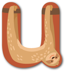 Ursulle l'unau





, un personnage-lettre des zoogotos