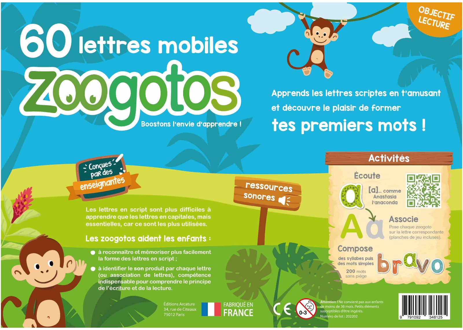 60 lettres mobiles zoogotos