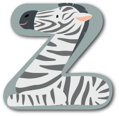 Zinédine le zèbre, un personnage-lettre des zoogotos