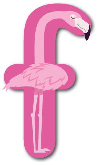 Fernand le flamant rose

, un personnage-lettre des zoogotos