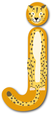 Jacky le jaguar

﻿

, un personnage-lettre des zoogotos